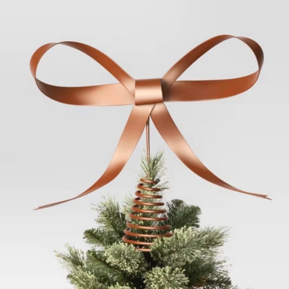 8.6" Metal Bow Christmas Tree Topper Bronze - Wondershop™ Target 2024